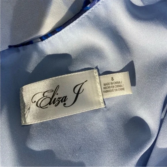 Eliza J Blue Floral Maxi Dress size 8 - Picture 8 of 8